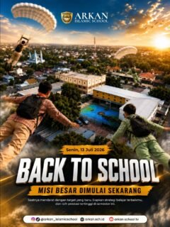 Liburan telah usai, saatnya kembali melangkah menuntut ilmu dengan semangat baru. 

🌿Mari awali tahun ajaran ini dengan niat yang lurus, akhlak yang mulia, dan tekad untuk terus belajar, berprestasi, serta bertumbuh menjadi generasi Qur'ani yang berilmu dan berkarakter.

Selamat datang kembali, para peserta didik Arkan Islamic School. Semoga Allah ﷻ memberikan kemudahan, keberkahan, dan ilmu yang bermanfaat dalam setiap langkah kita. 🤲✨

Ayo, siapkan dirimu! 📖 Semangat belajar 🎒 Siapkan perlengkapan sekolah 🕌 Jaga adab dan akhlak ⭐ Raih prestasi terbaik

Back to School, Back to Learn, Back to Achieve!

#bekasi #sekolahislam #yayasan #mpls #welcomeback