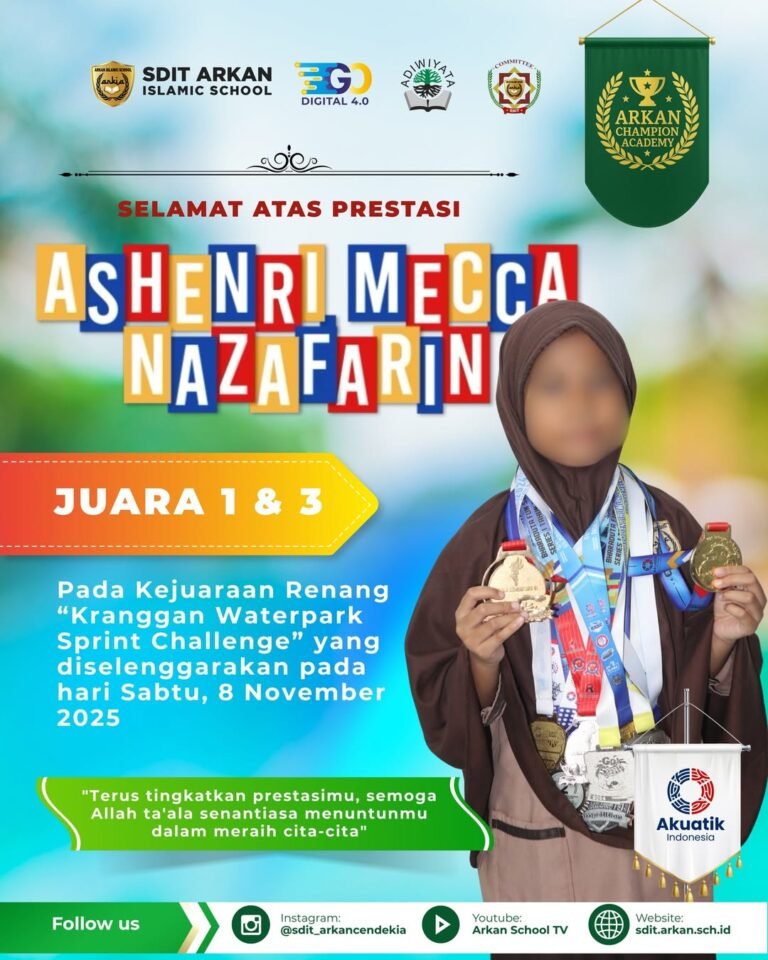 SDIT Arkan Cendekia Raih Juara 1 dan Juara 3 pada Kejuaraan Renang Kranggan Waterpark Sprint Challenge 2025