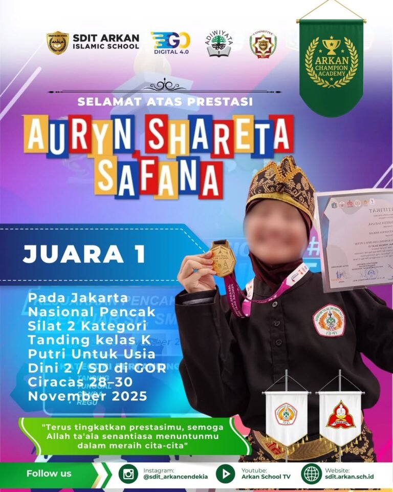 SDIT Arkan Cendekia Raih Juara 1 Jakarta Nasional Pencak Silat 2025