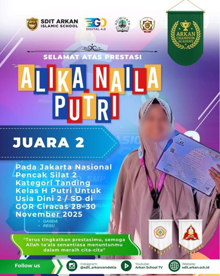 SDIT Arkan Cendekia Raih Juara 2 Jakarta Nasional Pencak Silat 2025