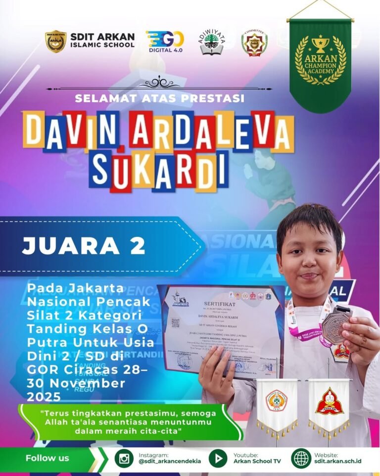 SDIT Arkan Cendekia Raih Juara 2 Jakarta Nasional Pencak Silat 2025