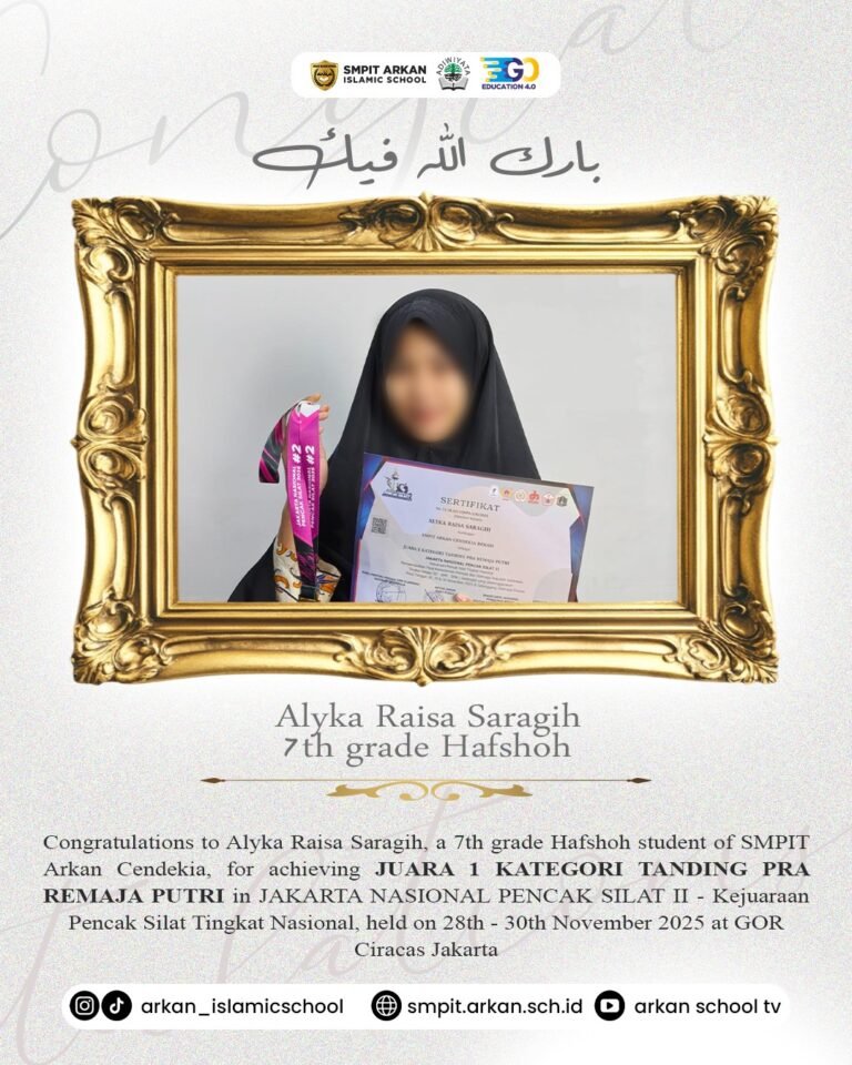 SMPIT Arkan Cendekia Raih Juara 1 Tanding Pra Remaja Putri di Jakarta Nasional Pencak Silat II