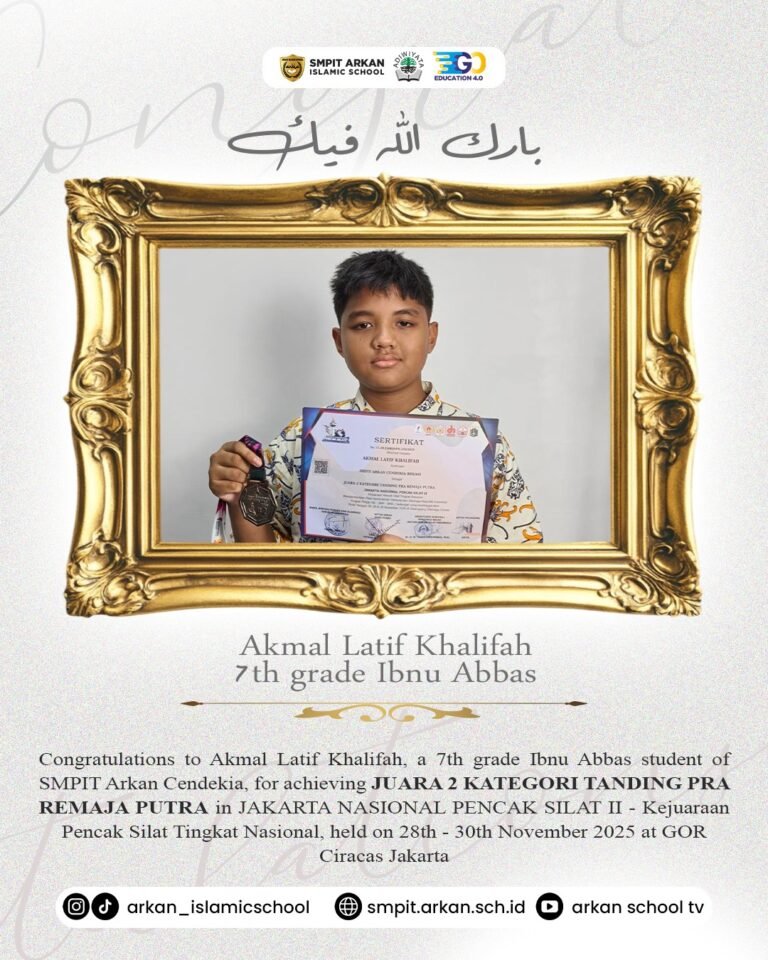 SMPIT Arkan Cendekia Raih Juara 2 Tanding Pra Remaja Putra di Jakarta Nasional Pencak Silat II