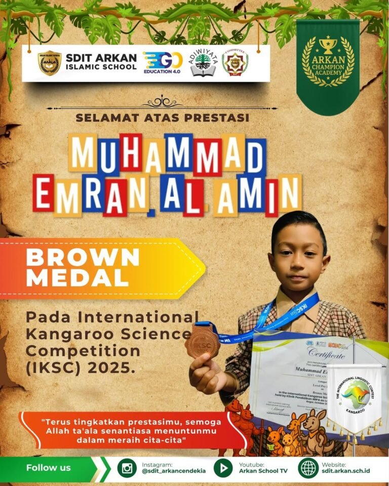 🥉 SDIT ARKAN CENDEKIA RAIH BROWN MEDAL PADA INTERNATIONAL KANGAROO SCIENCE (IKSC) 2025