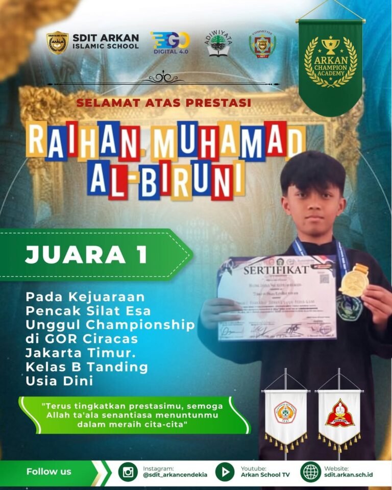🥇 SDIT ARKAN CENDEKIA RAIH JUARA 1 PADA KEJUARAAN PENCAK SILAT ESA UNGGUL CHAMPIONSHIP